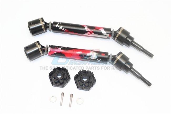 Gpm TXMS123XHEX Harden Steel+aluminum F/r Adjustable Cvd Drive Shaft+hex Adapter (splatter Paint Version) Traxxas 1/10 Maxx Monster Mix2