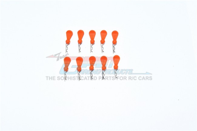 Gpm BCM007 Body Clips + Silicone Mount For 1/16 To 1/18 Models Orange